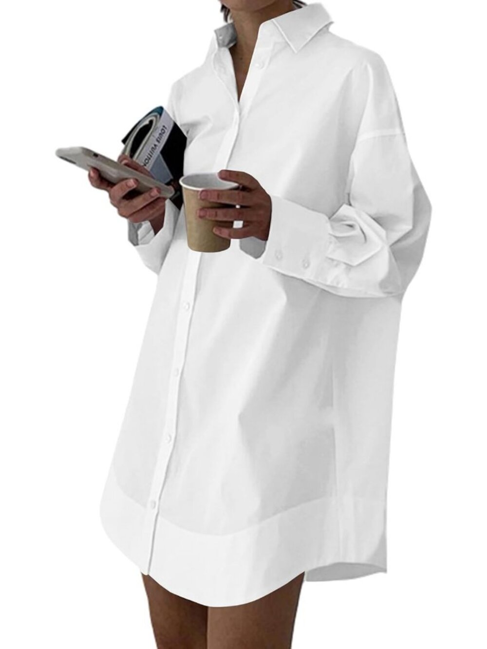 V Neck Casual Shirt Dress for Women | Stylish Everyday Wear, Perfect for Any